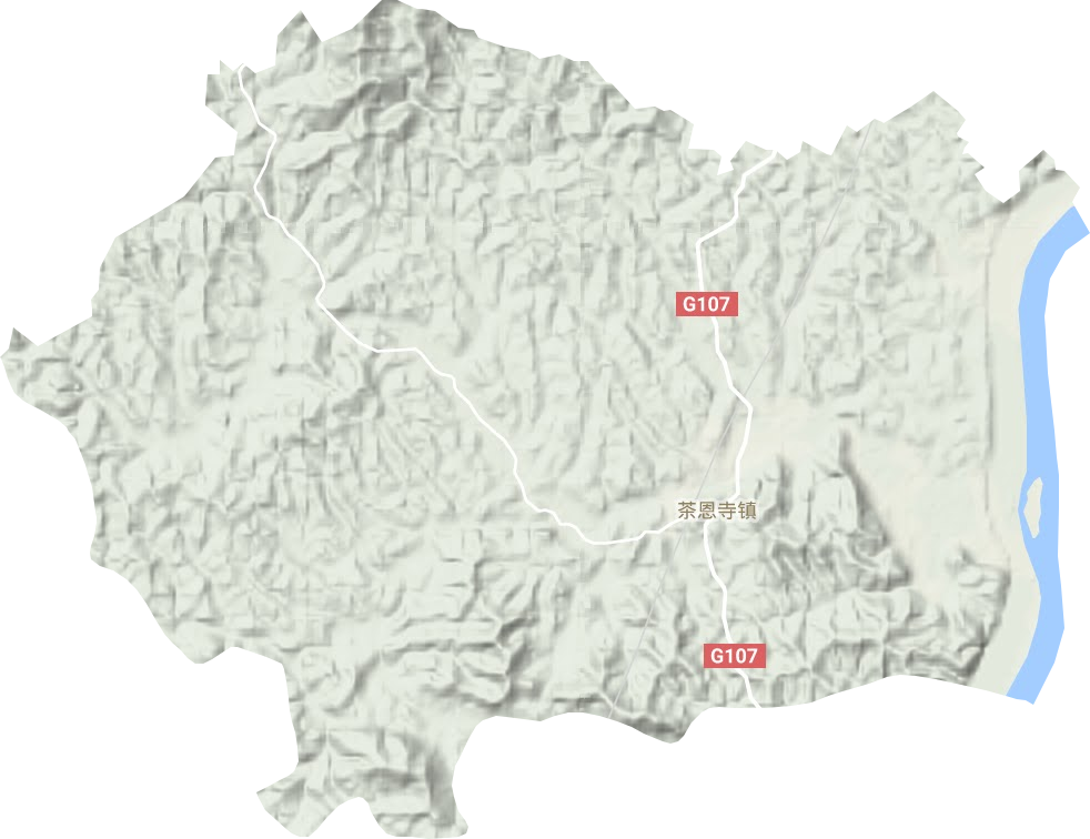 茶恩寺镇地形图