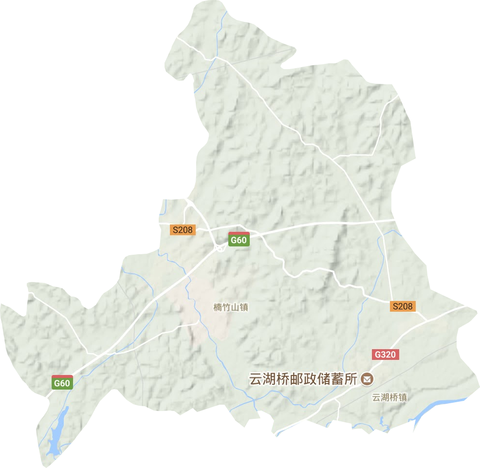 云湖桥镇地形图