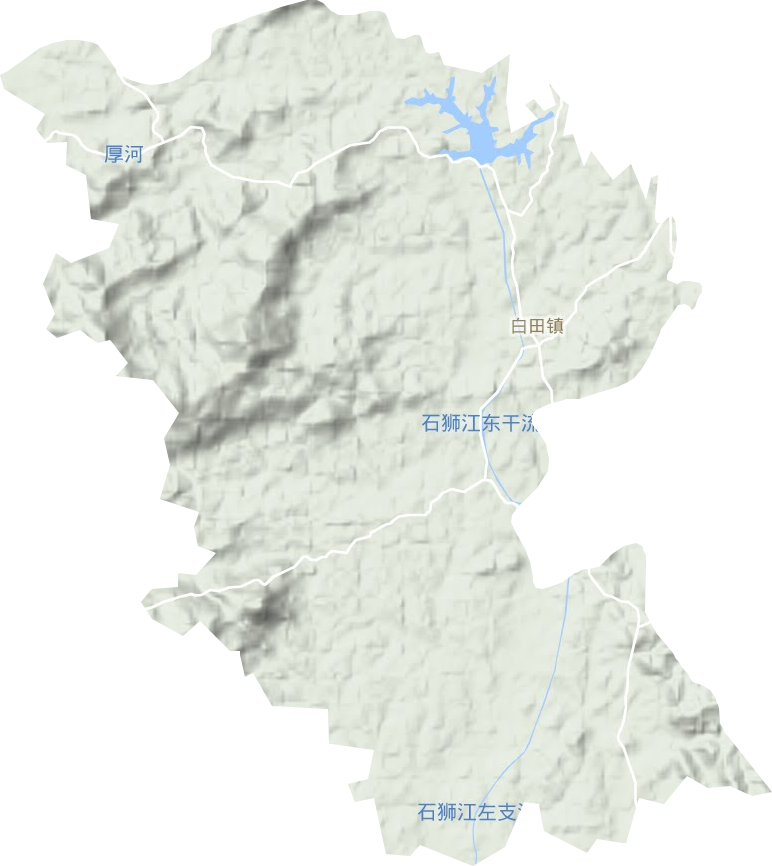 白田镇地形图