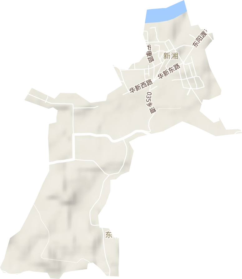 新湘街道地形图