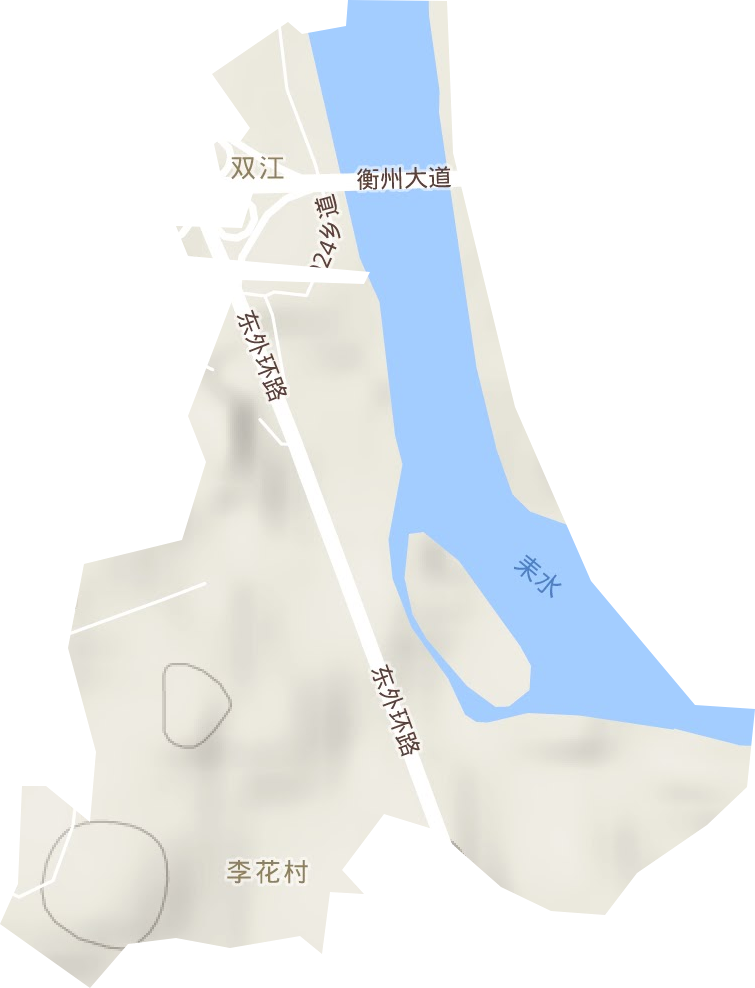 白渔潭园艺场地形图