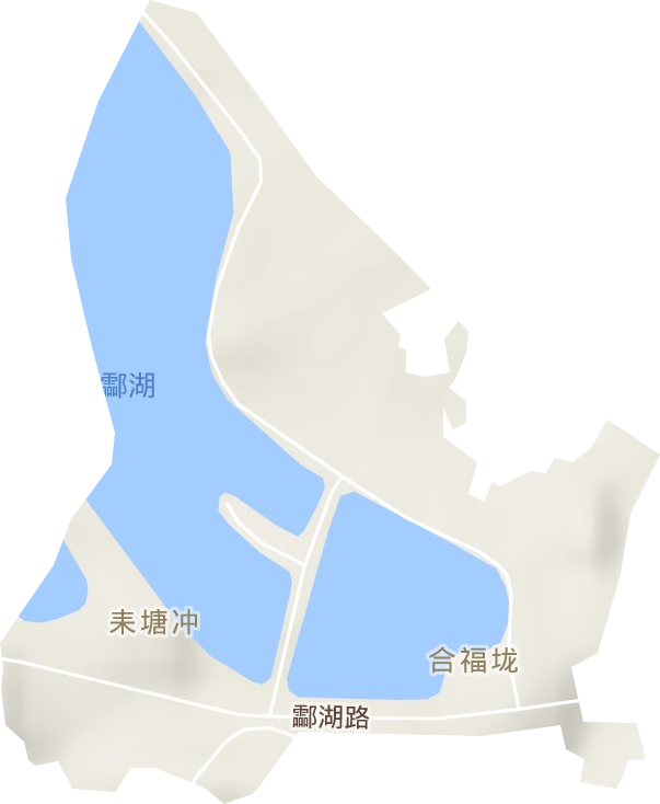 酃湖渔场地形图