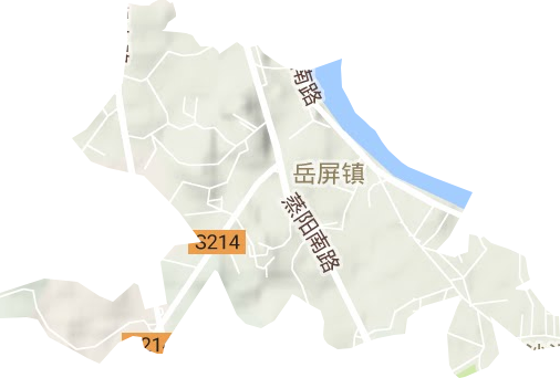 黄茶岭街道地形图