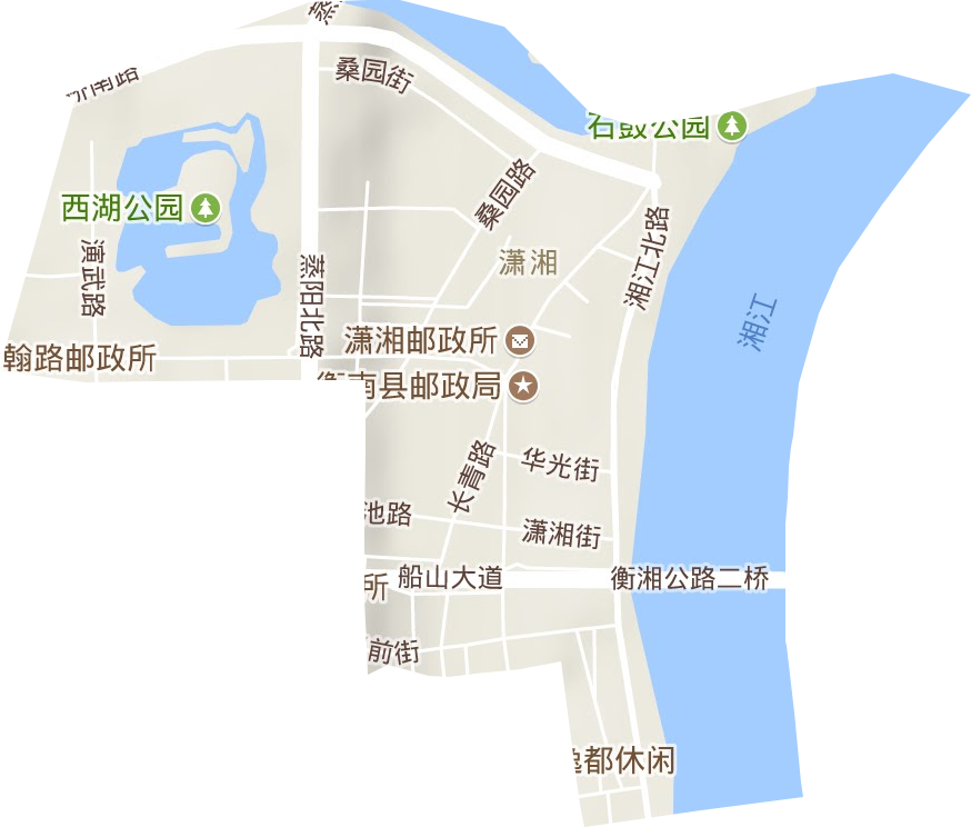 潇湘街道地形图