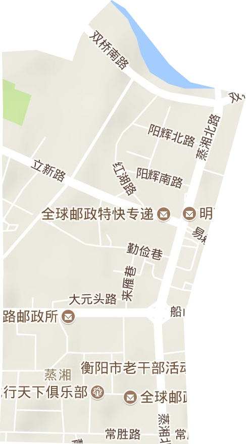 蒸湘街道地形图