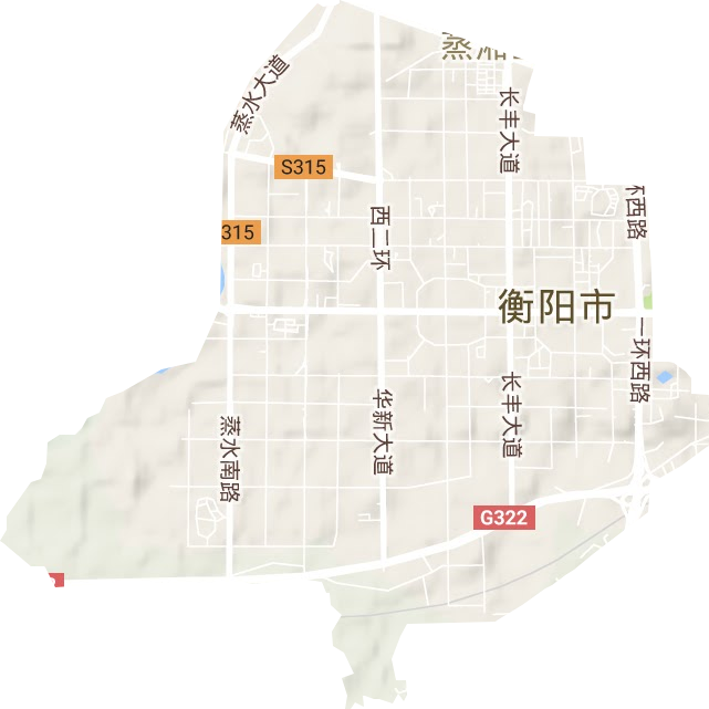 华兴街道地形图