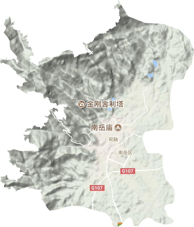 南岳镇地形图