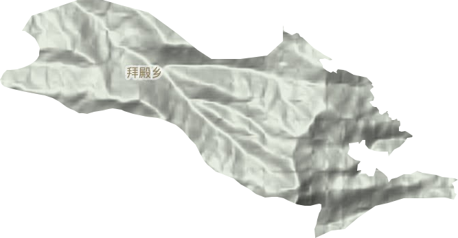 拜殿乡地形图