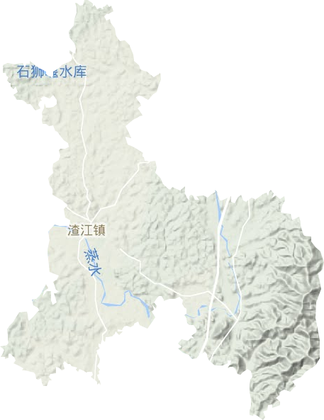 渣江镇地形图