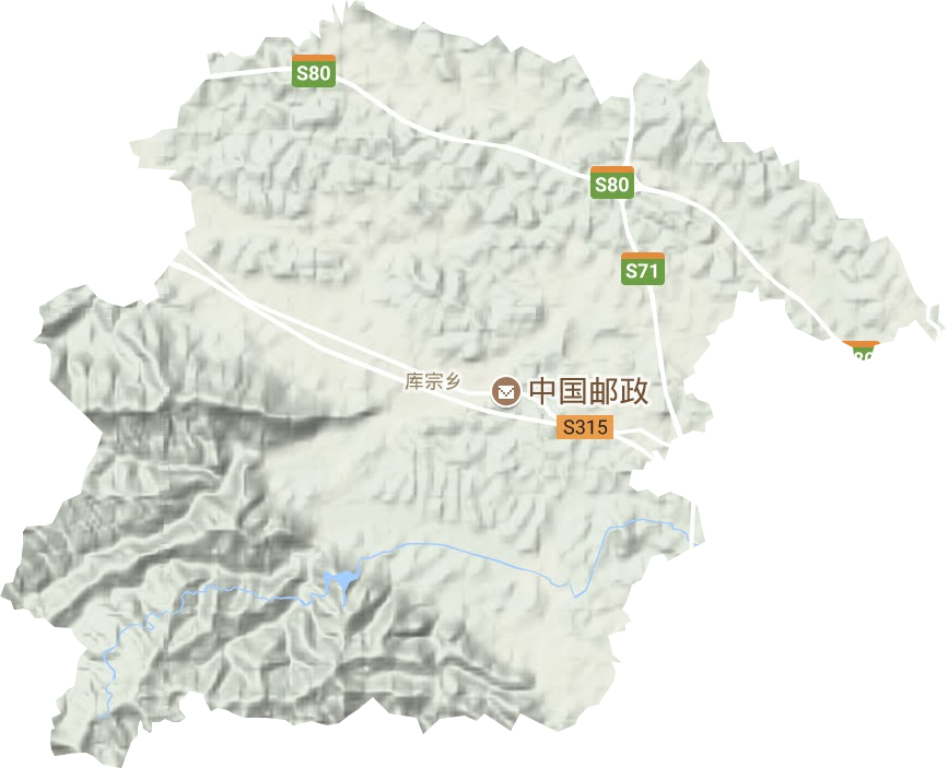 库宗桥镇地形图