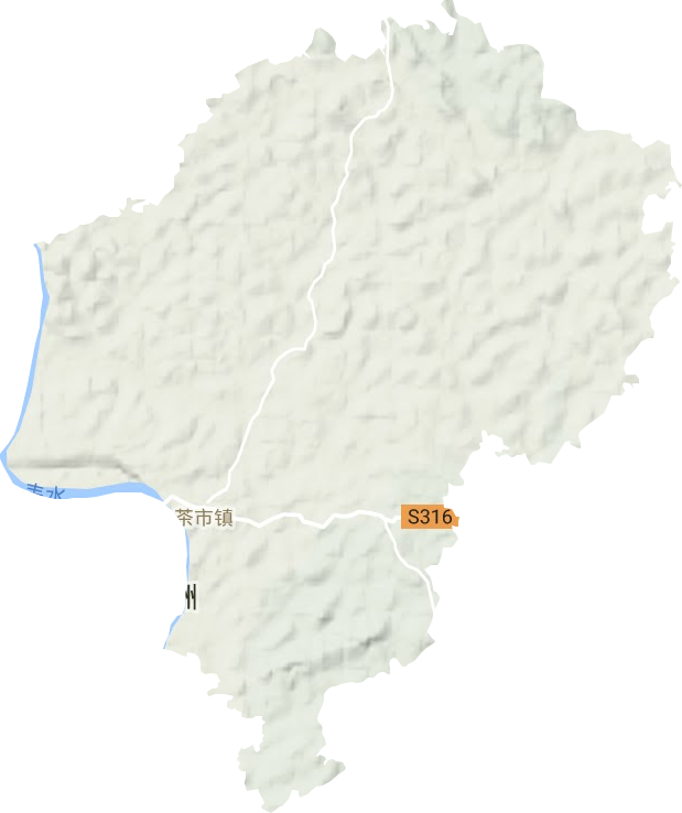 茶市镇地形图