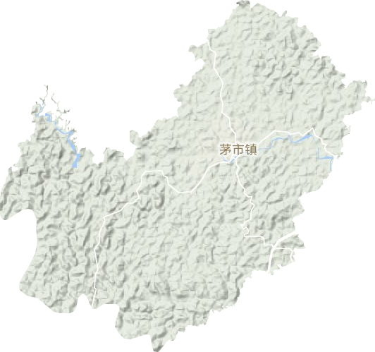 茅市镇地形图