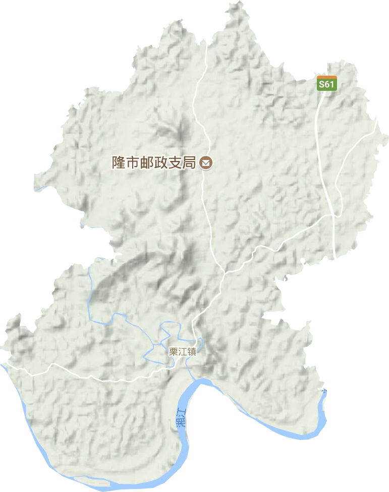 栗江镇地形图