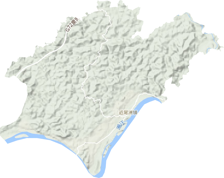 近尾洲镇地形图