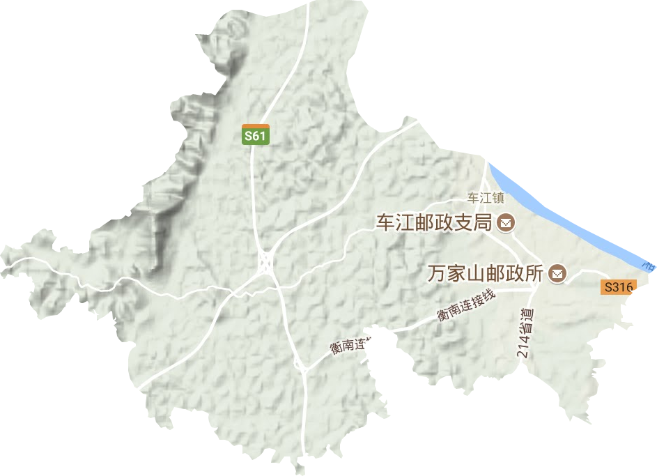 车江镇地形图