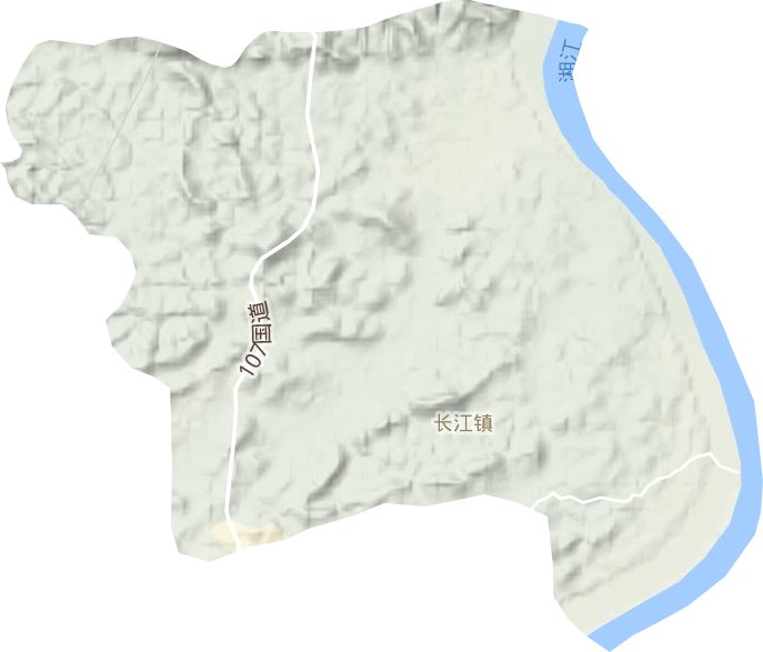 长江镇地形图