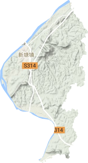 新塘镇地形图
