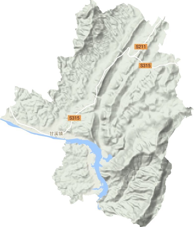 甘溪镇地形图