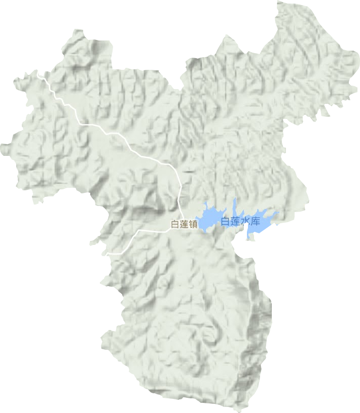 白莲镇地形图