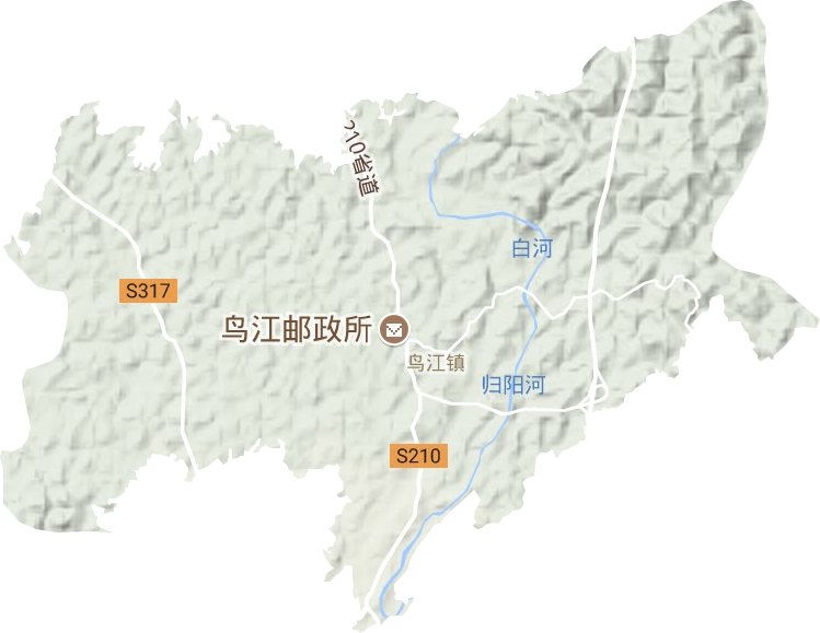 鸟江镇地形图