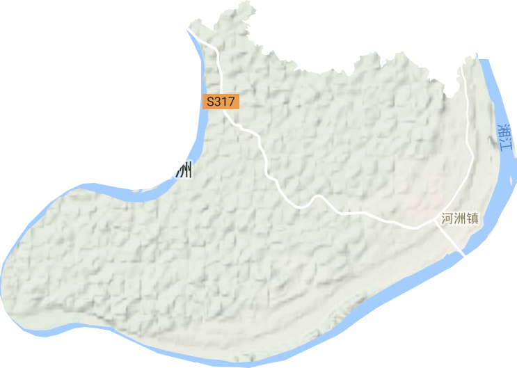河洲镇地形图