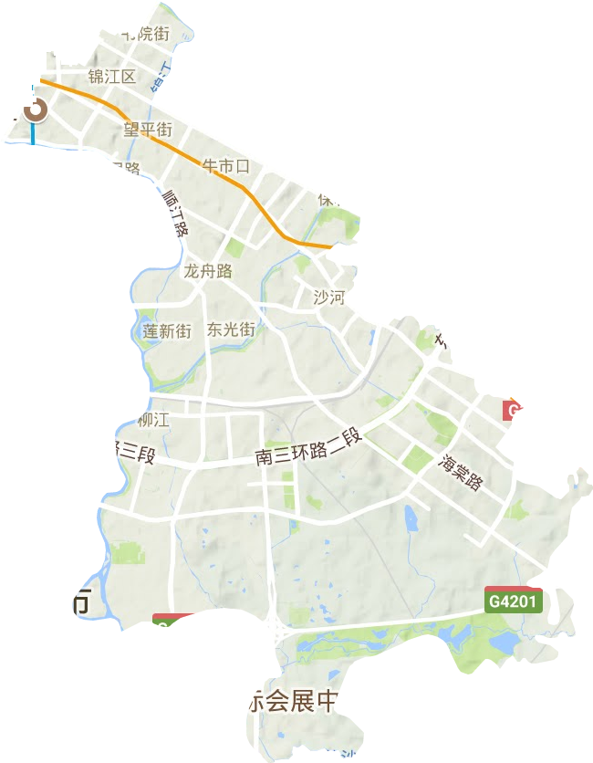 锦江区地形图