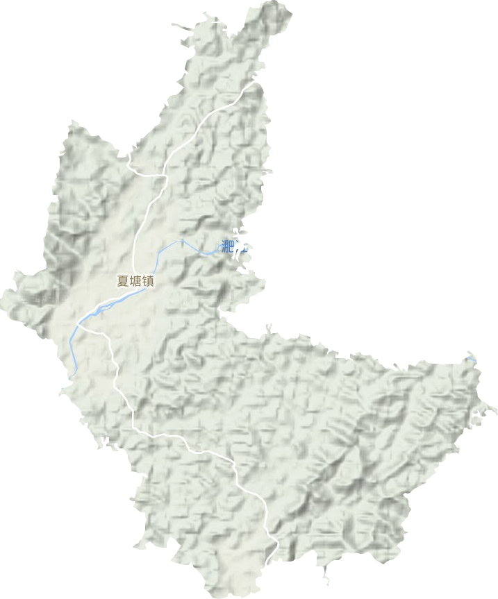 夏塘镇地形图