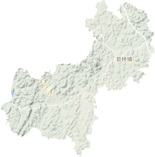 哲桥镇地形图