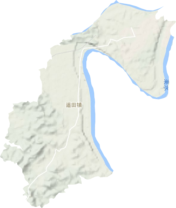 遥田镇地形图