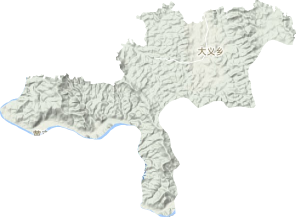 大义乡地形图