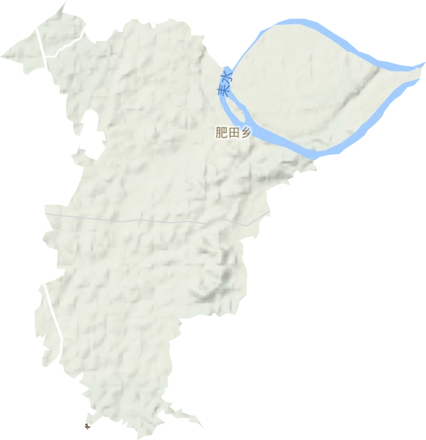 肥田乡地形图