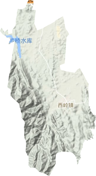 西岭镇地形图