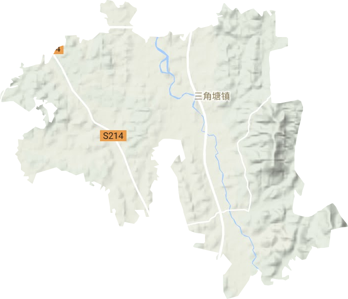 三角塘镇地形图