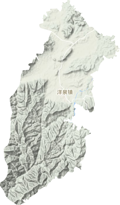 洋泉镇地形图