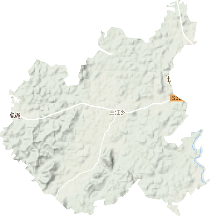 兰江乡地形图