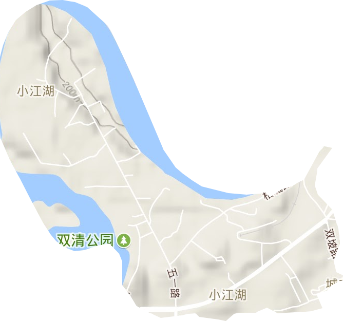 小江湖街道地形图