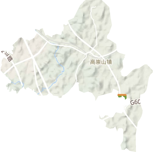 高崇山镇地形图