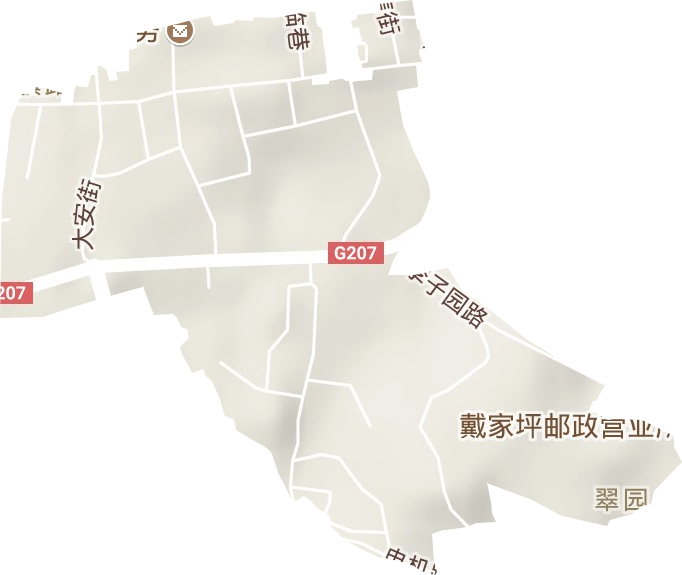 红旗路街道地形图