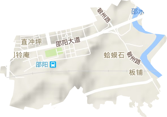 火车南站街道地形图