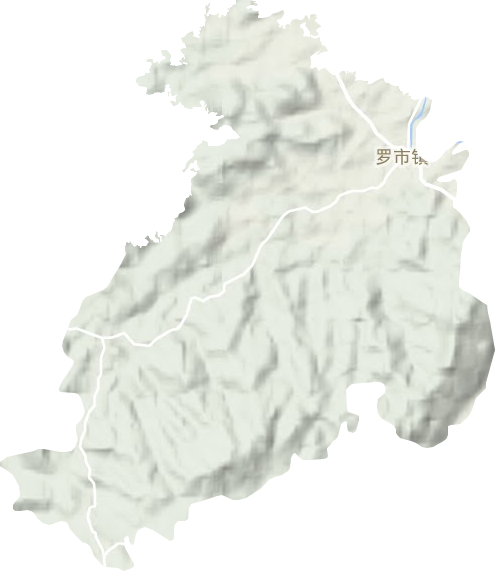 罗市镇地形图