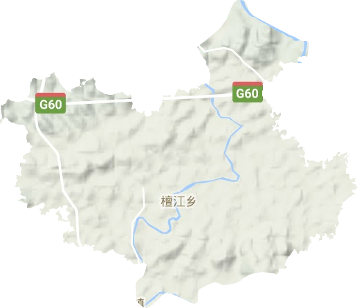 檀江乡地形图