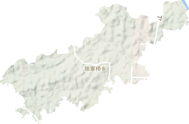陈家桥乡地形图