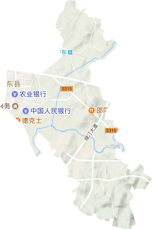大禾塘街道地形图