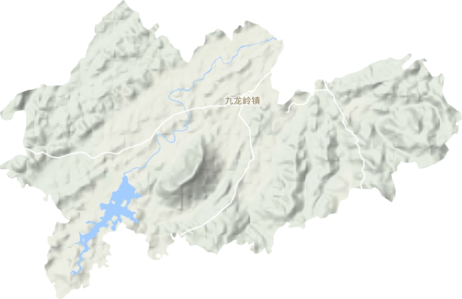 九龙岭镇地形图