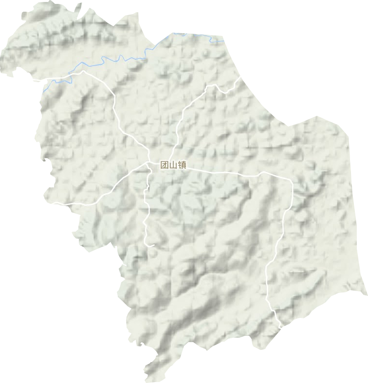 团山镇地形图