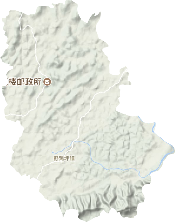 野鸡坪镇地形图
