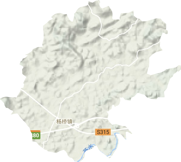 杨桥镇地形图