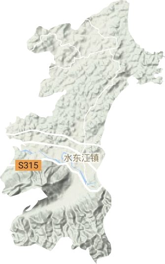 水东江镇地形图