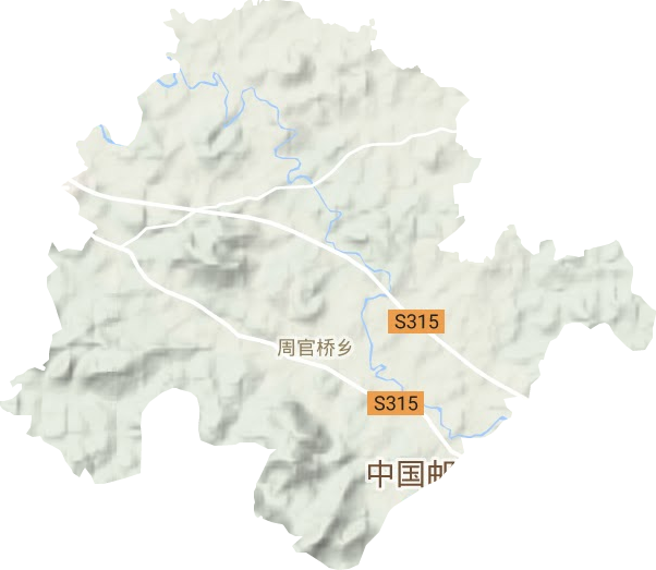 周官桥乡地形图