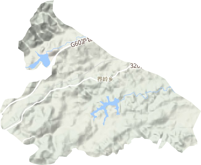 界岭乡地形图